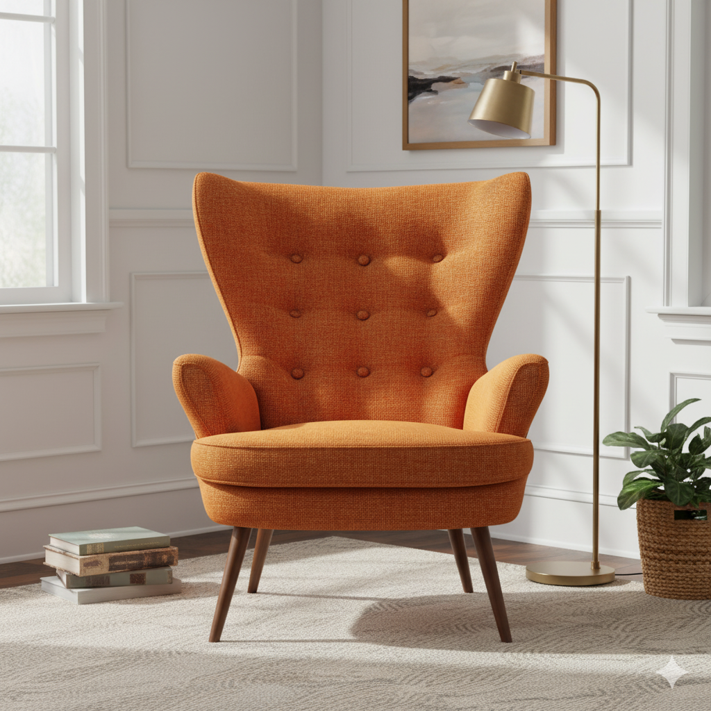 Modern Wingback Armchair