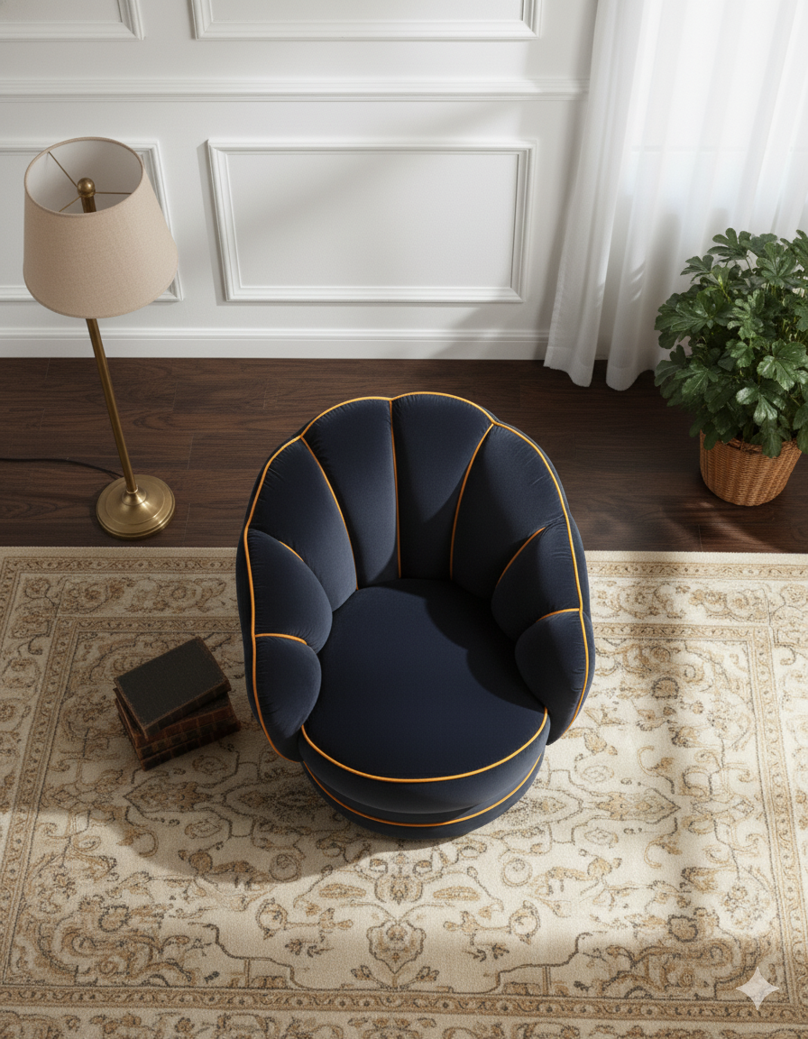 Scalloped Accent Chair - Image 4