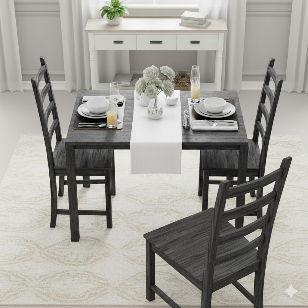 Transitional Square Dining Set - Image 2