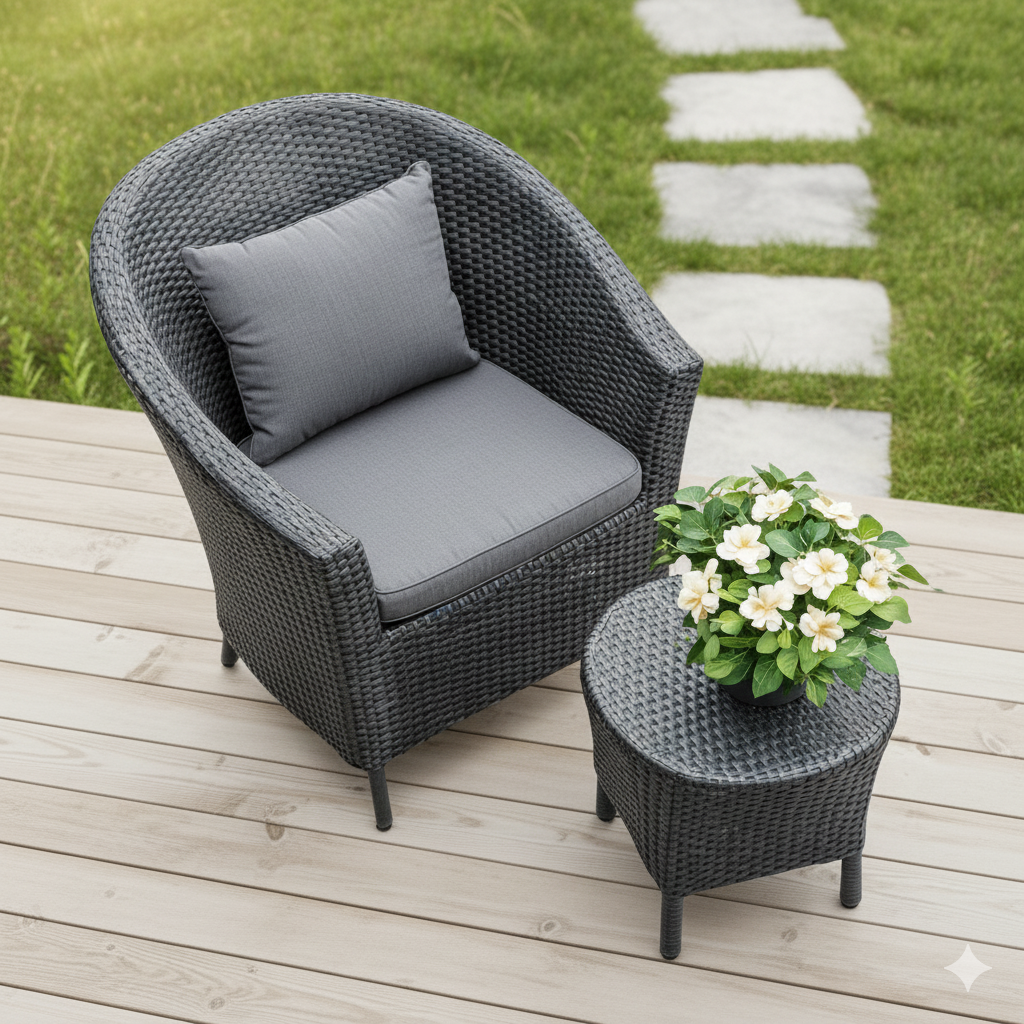 Woven Patio Set - Image 4