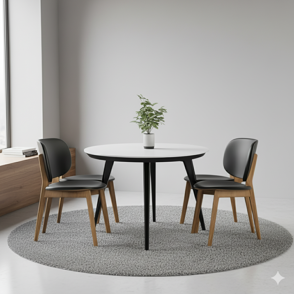 Modern Round Dining Set - Image 2