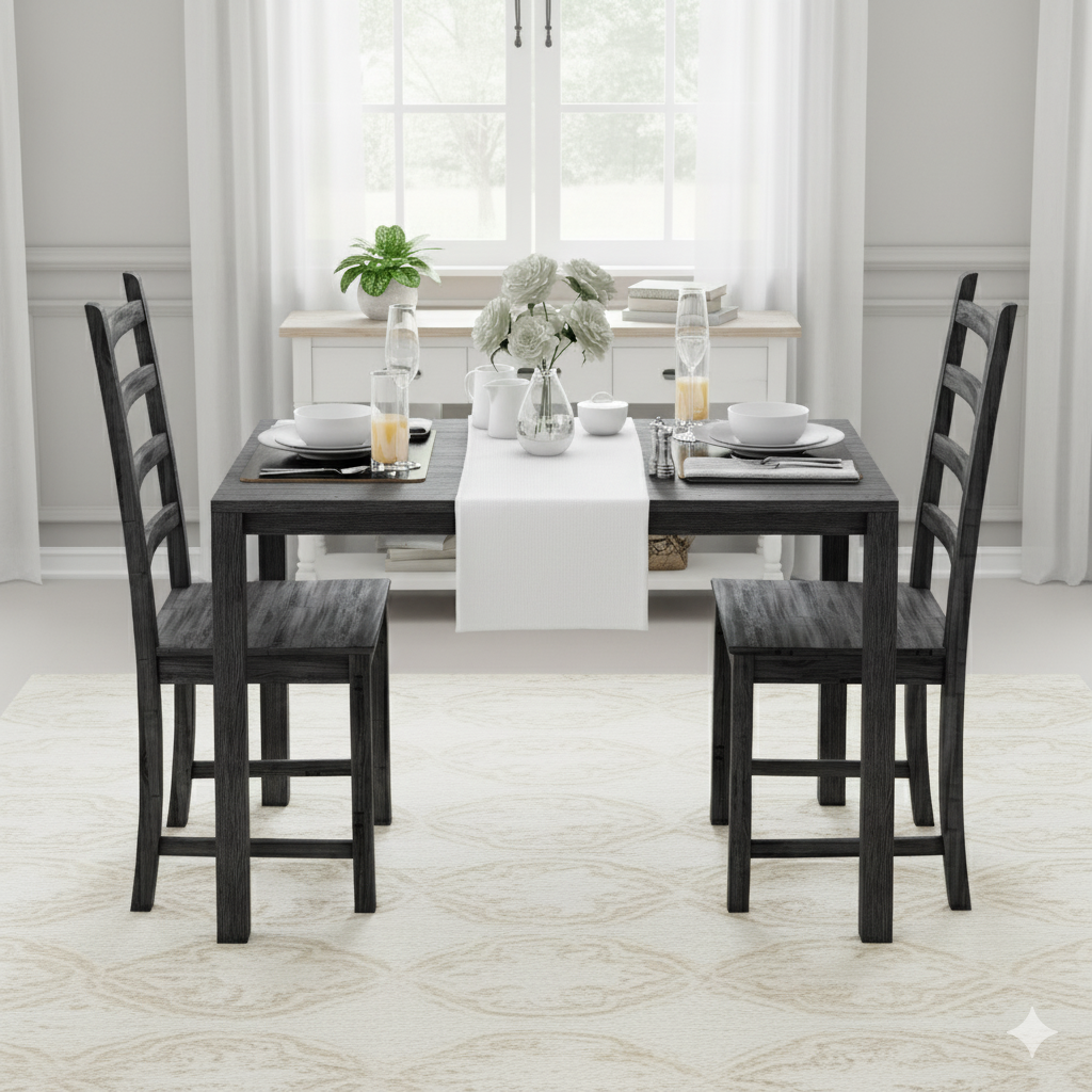 Transitional Square Dining Set