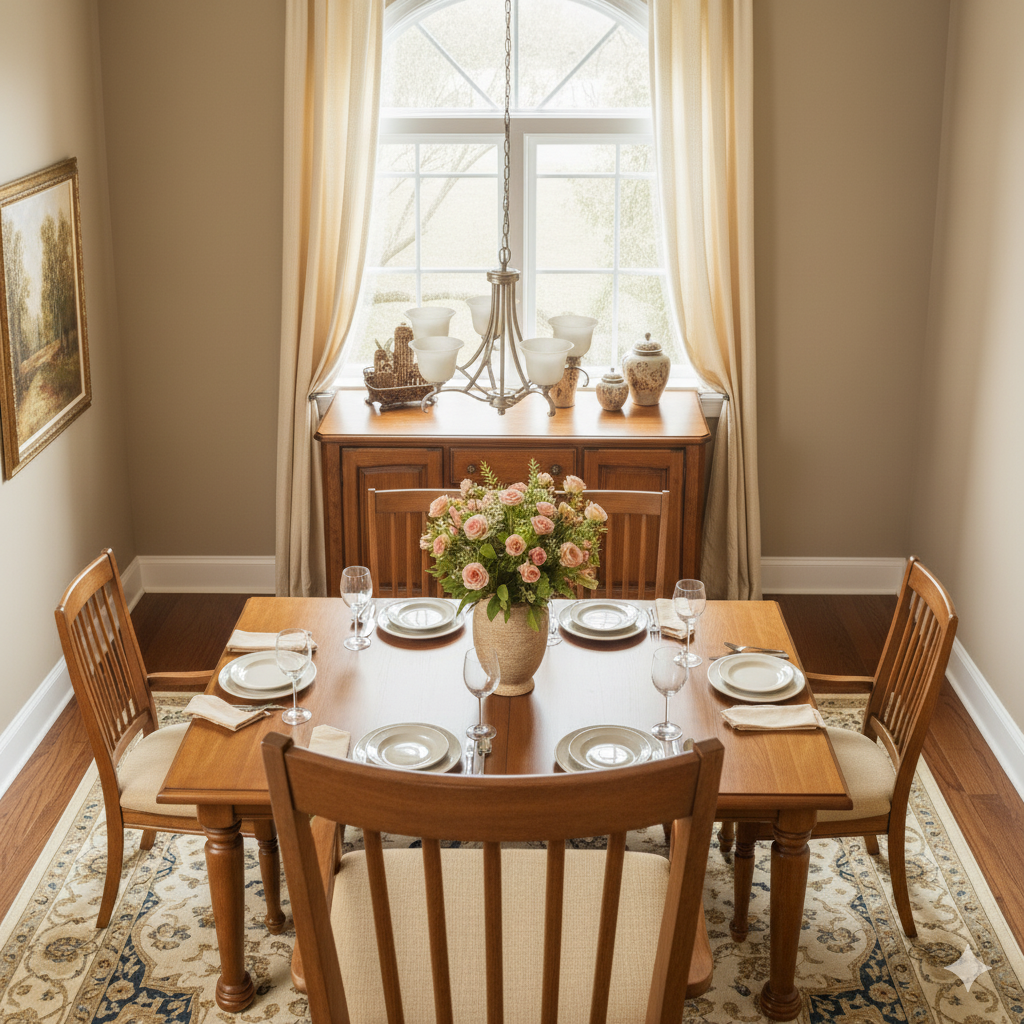Traditional Oak Dining Set - Image 3