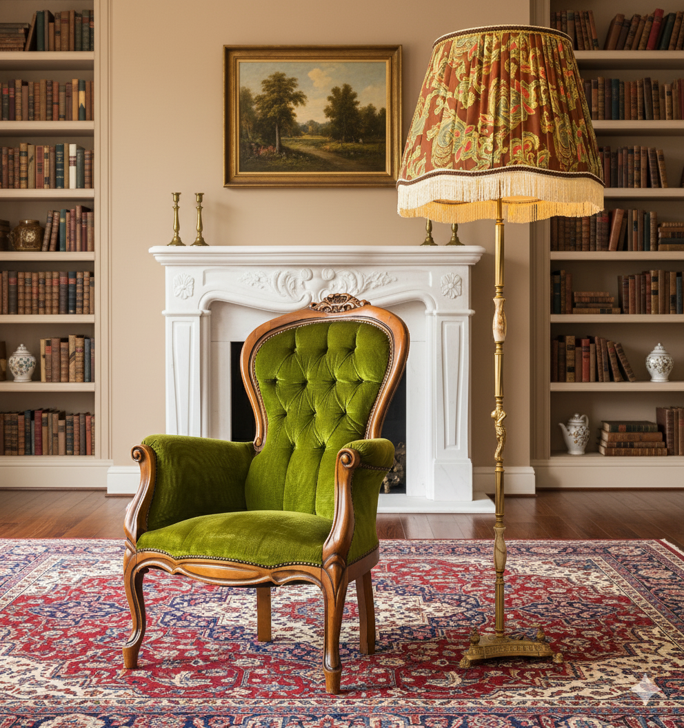 Green Velvet Accent Chair - Image 2