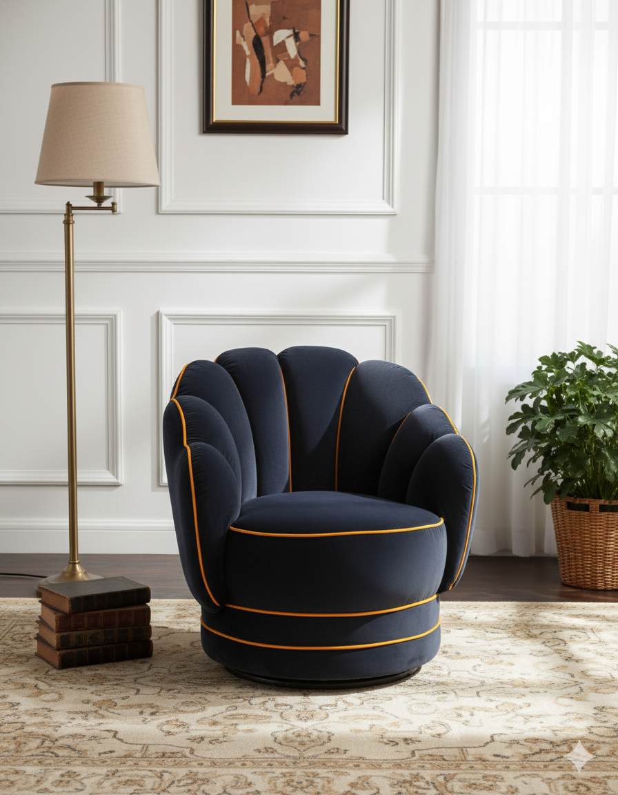 Scalloped Accent Chair