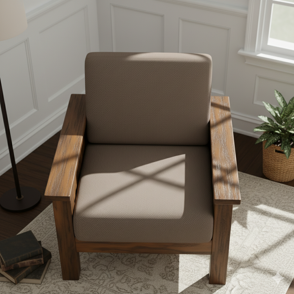 Solid Wood Armchair