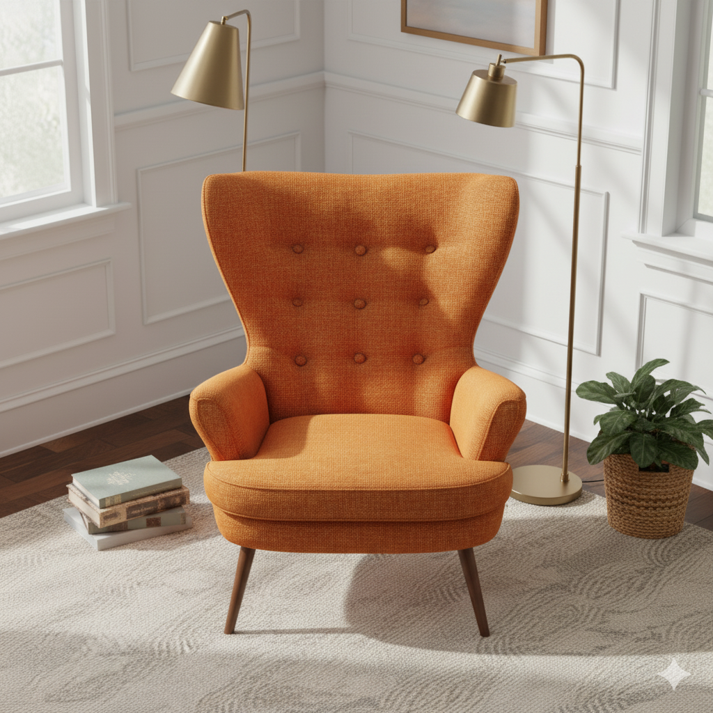 Modern Wingback Armchair - Image 2