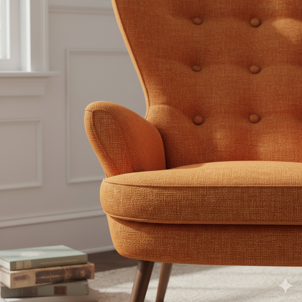Modern Wingback Armchair - Image 3