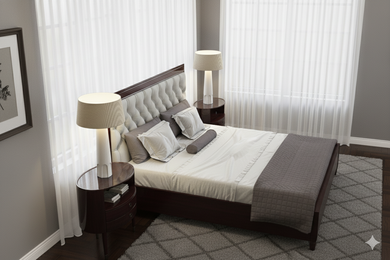 Upholstered Platform Bed - Image 4
