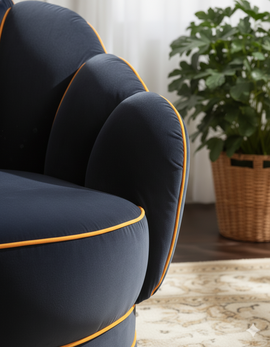 Scalloped Accent Chair - Image 5